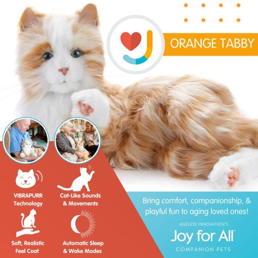 JOY FOR ALL - Gato naranja atigrado - Mascotas companeras interactivas - Realistas y parecidos a la vida real - Imagen 4