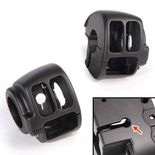 Cubierta de interruptor negro KiWAV compatible con Harley-Davidson '12-later Dyna Softail '14-later XL OEM#71826-11