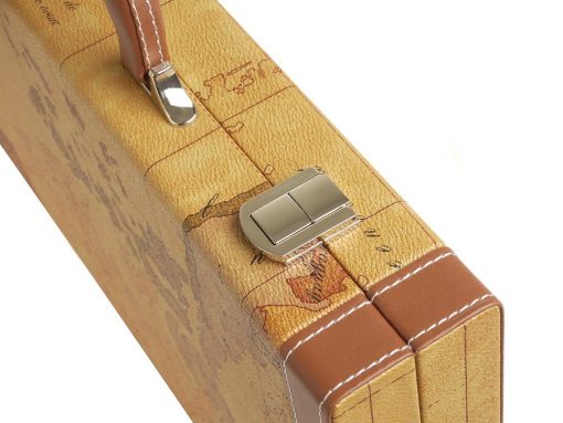 ?Nuevo! - Juego de Backgammon de Lujo de 15 Pulgadas con Mapa - Tablero Marron - Imagen 9