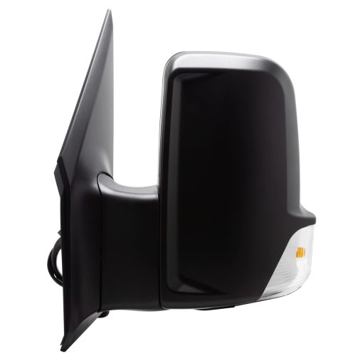 Espejo del lado del conductor Spieg MB1320114 para Dodge Freightliner Mercedes Sprinter 2008-2018 | Ensamblaje del espejo del lado izquierdo con ajuste de potencia, cristal calefactado y luz de senal de giro | Negro texturizado 6 Pines