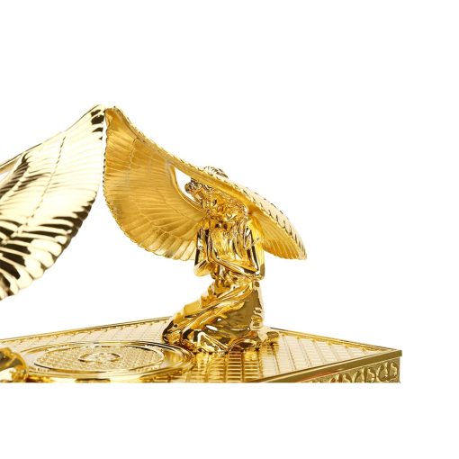 Estatua Chapada en Oro Replica del Arca de la Alianza con Contenidos, Vara de Aaron / Mana / Piedra de los Diez Mandamientos (Extra Grande) - Imagen 6