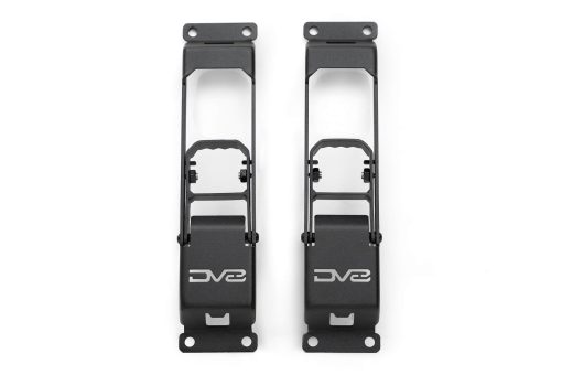 Peldanos Montados en Bisagra para Jeep Wrangler JL 2007-2023 y Jeep Gladiator JT 2020-2023 | Par | Acceso Rapido al Techo | Montaje en Bisagra de Puerta | Agarre Antideslizante | Diseno Plegable | DV8 Offroad