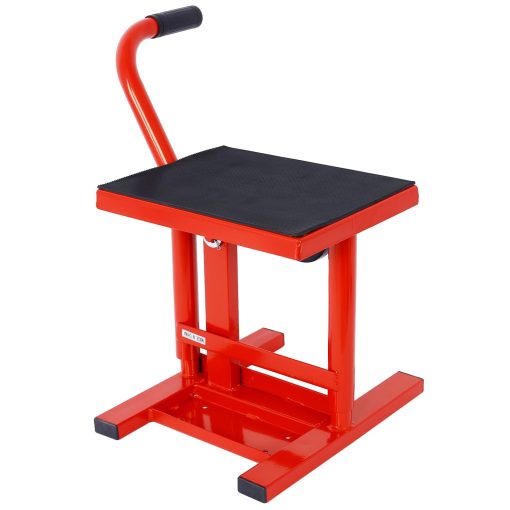 Base de Elevacion de Motocicleta Ajustable de 11"-16.5" Soporte para Bicicleta de Motocross Capacidad de Carga de 330 lbs Soporte de Motocicleta de Acero para Reparacion y Mantenimiento de Motocicletas Rojo