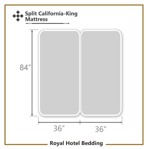 Juego de sabanas Royal Hotel Bedding ABRIPEDIC, Viscosa de Bambu, 600 Hilos, Suaves y sedosas, Juego de sabanas, Split-Cal-King: Ajustable Cal-King, Blanco - Imagen 7
