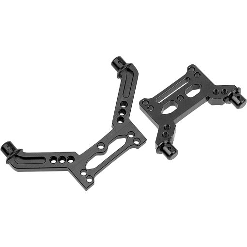 Brazos de suspension de metal ShareGoo, soporte de maza de direccion y ensamblaje de direccion y torres de choque compatibles con SG1603 SG1604 UD1601 UD1602 1/16 Piezas de actualizacion para coche RC (Negro) - Imagen 3