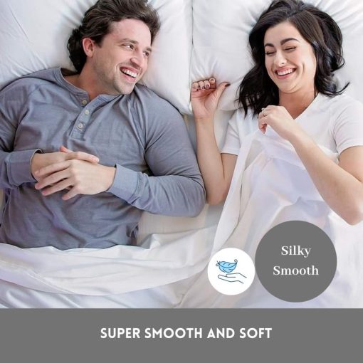 Juego de sabanas DreamFit DreamComfort de microfibra con tecnologia StaDry para cama ajustable con esquinas elasticas profundas de hasta 20 pulgadas, fabricado en Estados Unidos, juego de sabanas para cama dividida Queen Sage - Imagen 2