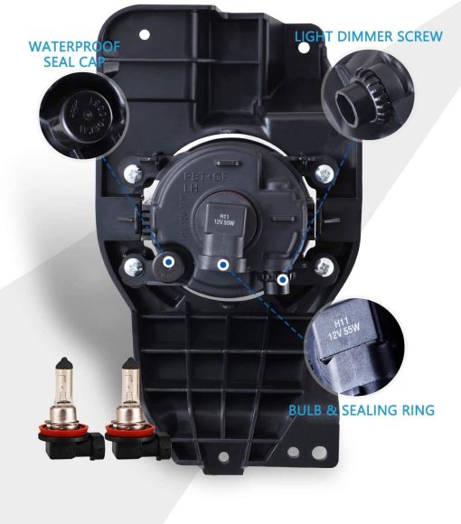 Luces de niebla AUTOFREE compatibles con Ford Explorer 2011-2015, Kits de luces de niebla y spot de conduccion 1 par (Lente transparente) - Imagen 8