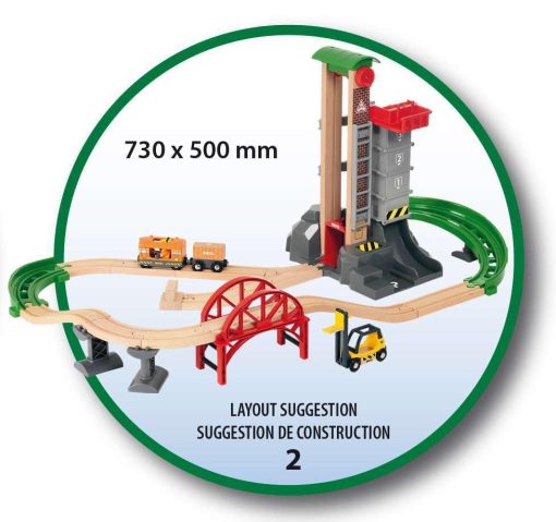 BRIO World 33887 Set de Almacen Elevador y Carga | Juego de Tren para Ninos de 32 Piezas con Vias de Madera y Accesorios | Diseno Interactivo | Madera Certificada FSC | para Edades de 3 anos en Adelante - Imagen 10