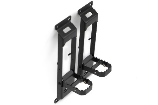 Peldanos Montados en Bisagra para Jeep Wrangler JL 2007-2023 y Jeep Gladiator JT 2020-2023 | Par | Acceso Rapido al Techo | Montaje en Bisagra de Puerta | Agarre Antideslizante | Diseno Plegable | DV8 Offroad - Imagen 3