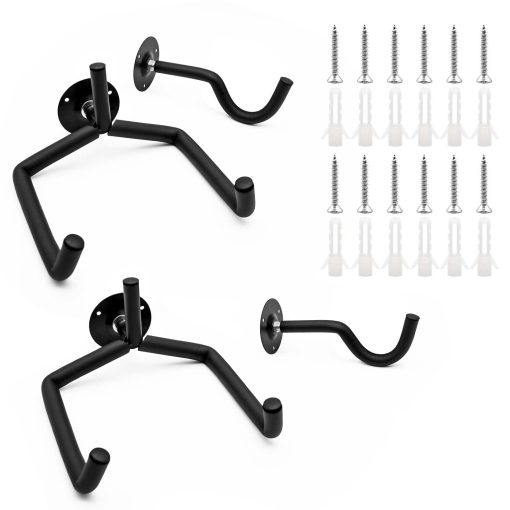 Vousile Soporte de pared para guitarras 2 piezas, Soporte de exhibicion de almacenamiento para 2 guitarras acusticas/electricas/guitarras clasicas en gancho de pared - Imagen 7