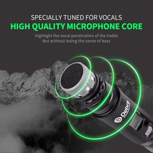 Sistema de Microfonos Inalambricos Profesionales Debra Audio Modelo TD-220 con Verdadera Diversidad UHF de 2 Canales y 2 Microfonos Inalambricos de Mano (TD-220) - Imagen 4