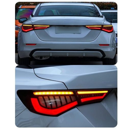 Juego de luces traseras LED Ingenuity Time para Nissan Sylphy/Sentra/Pulsar 2019 2020 2021 Lamparas traseras ahumadas con animacion de encendido (lampara de reversa solo en el lado del pasajero) - Imagen 5