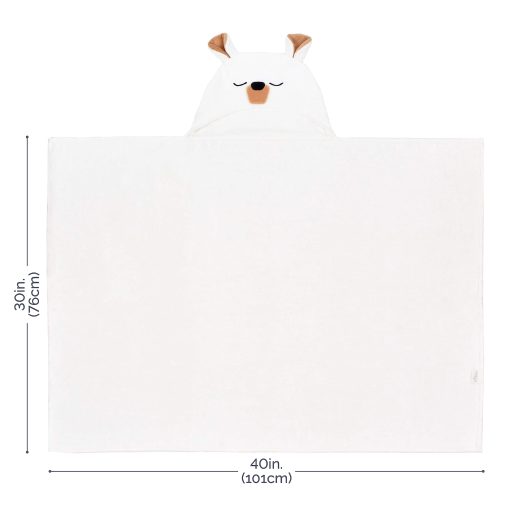 Toalla con Capucha para Bebe Natemia - Toalla de Bano de Lujo Ultra Suave con Diseno de Animal - Toalla con Capucha de Bambu para Bebes Recien Nacidos a Ninos Pequenos - Hecho en Turquia - Regalos Perfectos para Bebes - Oso Blanco - Imagen 2
