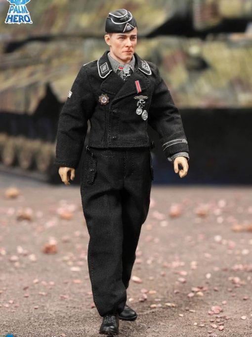 Figura de Accion de Escala 1/12 de 6 Pulgadas de Regalo de Juguetes Modelo de Capitan de Tanque del Equipo de la Bandera de la Guardia Alemana de la Segunda Guerra Mundial, Negro - Imagen 8