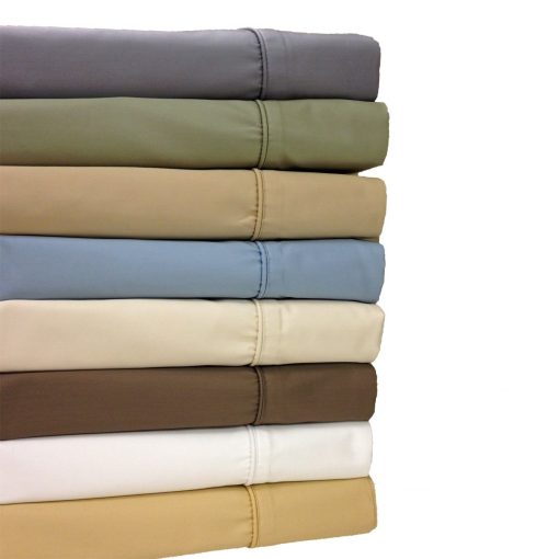 Sabanas de Cama Royal Hotel Bedding de 650 Hilos - Sabanas sin Arrugas - Bolsillo Profundo, Mezcla de Algodon, Sabanas de Saten, Hipoalergenicas, 4 Piezas - King - Salvia - Imagen 3