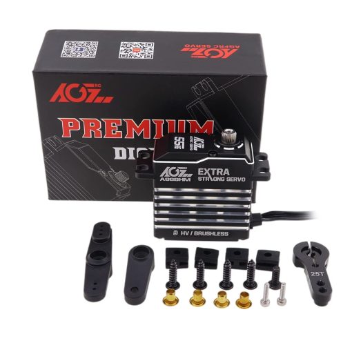 AGFRC 55KG Digital-Steering-Servo High-Torque Programmable - Servomotor Brushless de Metal Completo para Coche RC Crawler 1/8 1/10, angulo de Control 180? (A86BHM) - Imagen 7