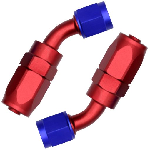 Kit de Linea de Combustible 6AN 3/8" Universal de Acero Inoxidable Trenzado en Plata de 20FT CPE Manguera de Gas Aceite Combustible con 10 Piezas de Conectores Giratorios para Manguera (Rojo y Azul) - Imagen 6