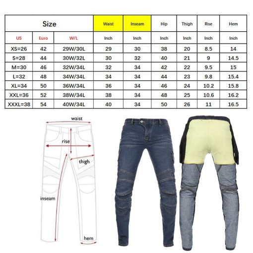 Pantalones de Moto para Hombre con Forro Aprobado por CE Takuey (Talla M=30= Cintura 32") Azul - Imagen 7
