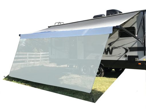 Tentproinc RV Awning Sun Shade Screen 8' X 11' 3'' Malla Gris para Toldo de Remolque de Camper Bloqueador de UV Kit Completo - Garantia de 3 Anos