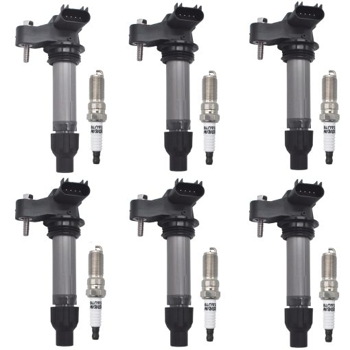 Conjunto de Bobina de Encendido Iridium con 6 Bujias UF569 Compatible con Chevrolet Buick Cadillac Suzuki GMC Colorado Camaro Equinox SRX ATS XTS Enclave Allure Canyon