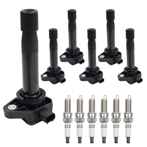 Paquete de bobina de encendido UF603 y bujia de iridio 93175 Compatible con Honda Accord Odyssey Ridgeline Pilot Acura RL TL TSX MDX RDX 3.5L 6Pcs
