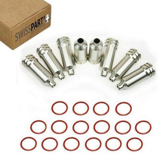DEF 97188463 LB7 Injector Sleeve Compatible with 2001-2004 Chevrolet Silverado/GMC Sierra 6.6L Duramax with 94051259 Injector Sleeve O-ring (Set of 8)