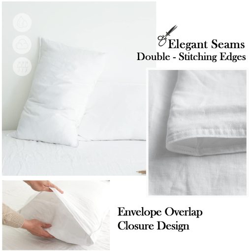 Juego de sabanas de lino Simple&Opulence 100% 4 piezas Estilo basico, Bolsillo profundo, Sabanas de cama de lino lavado frances solido suave y transpirable - Blanco, King - Imagen 4