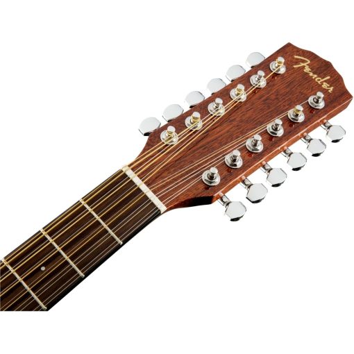 Guitarra Acustica Electrica de 12 Cuerdas Fender, con Garantia de 2 Años, con Pastilla de Guitarra Acustica Fishman con Afinador y Ecualizador, Diapason de Nogal Redondeado, Acabado Natural Brillante, Construccion de Caoba - Imagen 4