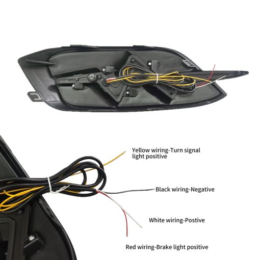 ATDK GROUP Luz Trasera LED Para Paragolpes Trasero de Honda Civic LX EX Touring Sedan 2016 2017 2018 2019 2020 2021 Luces de Freno y Niebla con Senal de Giro Dinamica Secuencial (Lente Negra) - Imagen 3