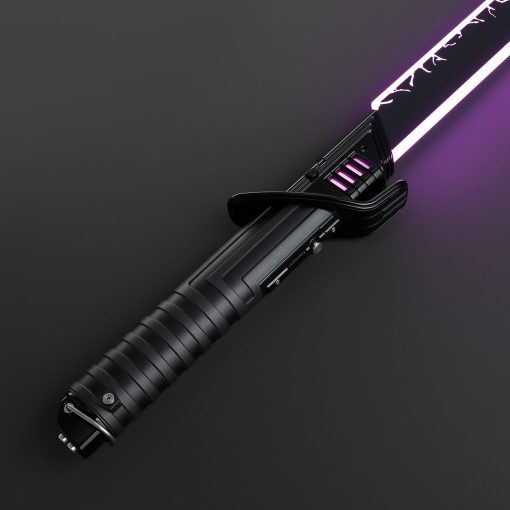 Sable de Luz de la Serie Negra PKSTVB, Darksaber Lightsaber 39 Sets Efectos de Sonido y 12 Colores Cambiantes, Control de Movimiento de Oscilacion Suave Dueling Lightsabers para Adultos Ninos Regalos de Cosplay