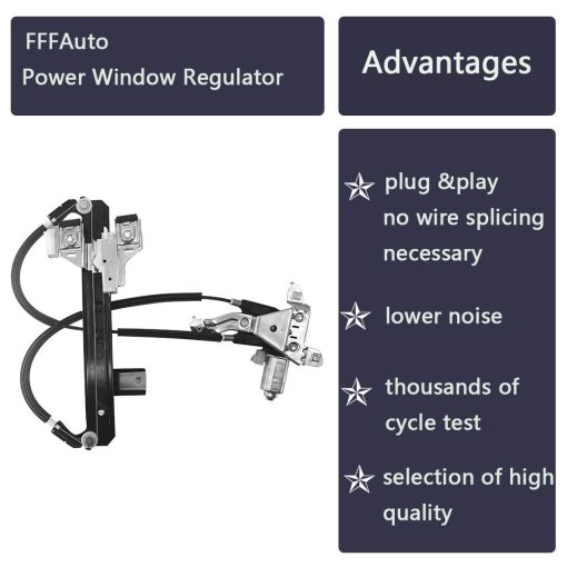 Motor del regulador de la ventana trasera derecha del pasajero FFFauto 748-229 compatible con Cadillac Escalade 2000-2006, Chevrolet Tahoe, GMC Yukon Pickup Truck SUV (No es compatible con Yukon XL / Escalade ESV EXT) - Imagen 4