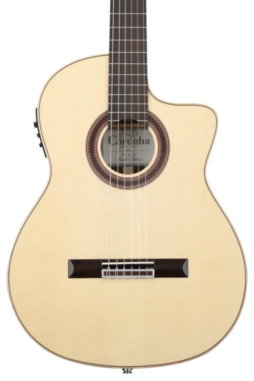 Guitarra de cuerdas de nylon acustica-electrica Cordoba GK Studio Limited Cutaway Flamenco, Serie Iberia