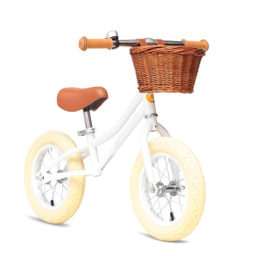 Bicicleta de Equilibrio para Ninos ACEGER 12" con Canasta, Sin Pedales Bicicleta para Ninos Pequenos para Aprendizaje Temprano de Fuerza en las Piernas y Equilibrio Estable, Marco Duradero y Asiento Ajustable sin Herramientas, Bicicleta de Regalo para Ninos de 2-5 anos