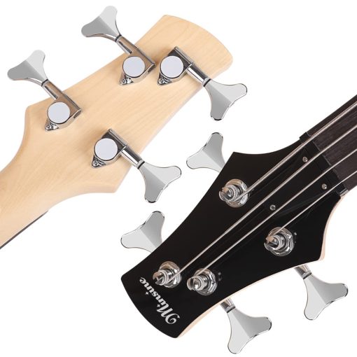 Bajo Electrico de 4 Cuerdas Tamaño Completo P Bass Kit de Inicio Negro para Principiantes con Estuche, Correa y Cable de Guitarra (Sun) - Imagen 6