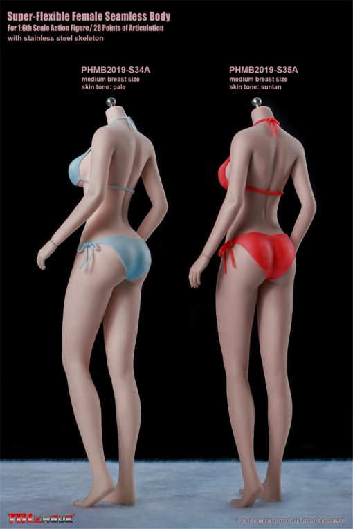 Figura de accion sin costuras HiPlay TBLeague Tipo de cuerpo de nina joven y Busto mediano 1:6 Escala S34 (Palido, con Cabeza) - Imagen 6