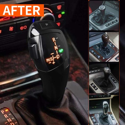 Perilla de cambio Led Qii lu - Kit de actualizacion de perilla de cambio LED automatica LHD para BMW E90 E92 E84 E89 en estilo F30 (Negro) - Imagen 5