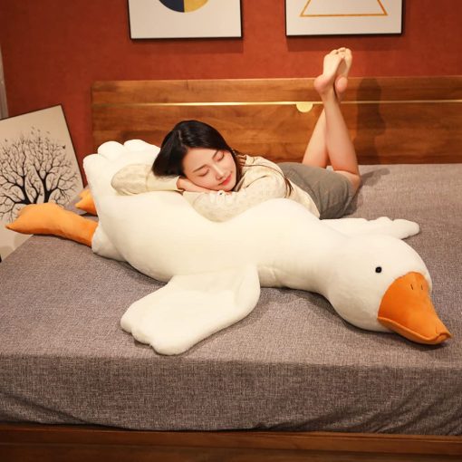 Peluche de ganso blanco gigante - 75 pulgadas Suave Peluche de Cisne Animal de Peluche Almohada, Enorme Peluche de Ganso Abrazador Regalos para Todas las Edades (75 pulgadas) - Imagen 5