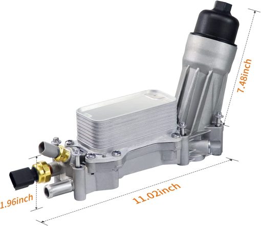 Juego de filtros de aceite de motor de aluminio y adaptador de carcasa de filtro de aceite con juntas de sensor para 2011-2016 Chrysler 200 300, Dodge Charger, Grand Cherokee, ProMaster 3.6L V6 | 5184304AE, 926-959, 68105583AF, 926-876 - Imagen 9