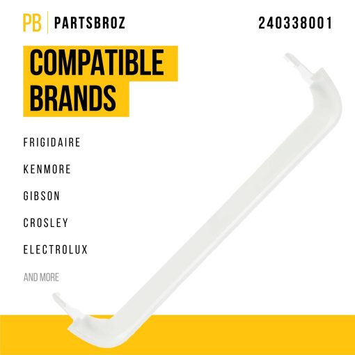 Bandeja de Puerta PartsBroz 240338001 para Frigidaire PS429871 AP2115859 Repuesto de Refrigerador LFHT2131QF0 FFHT1826LS2 FFHT1831QS1 FFTR2126LW3 FRT18L4FW3 FRT18L4JM3 FRT18S6JW4 FRT21IL4FW8 FRT21IL4FW4 - Imagen 2