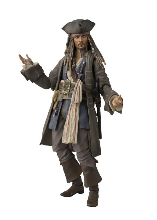 S.H.Figuarts Piratas del Caribe, Capitan Jack Sparrow, 5.9 pulgadas (150mm) Figura de Accion Pintada de ABS y PVC