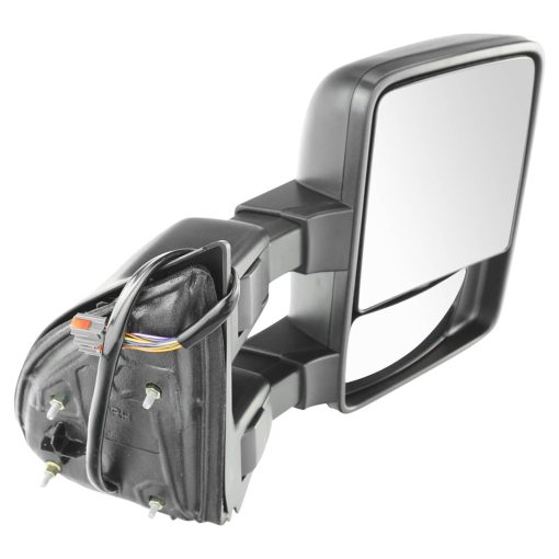 Espejo de remolque para vista lateral Trail Ridge con senal ahumada calefactada plegable telescopica lado del conductor izquierdo LH para camiones Ford Super Duty (F250, F350, F450) - Imagen 8