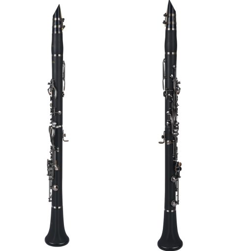 Clarinet Bb KAYATA con cuerpo de ebonita negra, nuevas llaves niqueladas negras, reposacabezas ajustable con anillos negros mas delgados. Estuche de lujo para clarinete de lona - Imagen 5