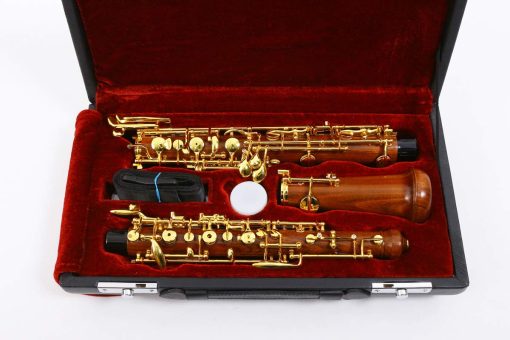 Oboe Yinfente Profesional en Do con Llave F izquierda Resonancia semi-automatica de Madera de Palisandro Estuche de Oboe + Piezas de Oboe (Palisandro) - Imagen 4