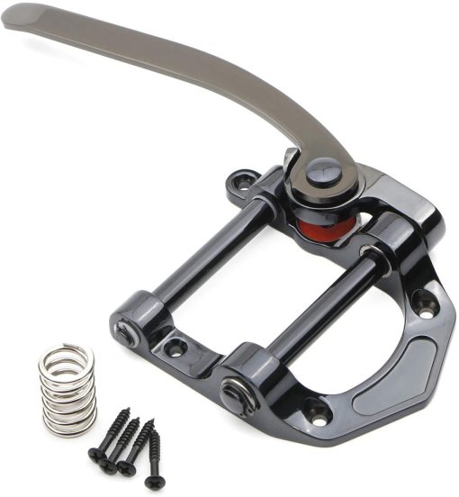 Guitarra Vibrato Tremolo, Puente de Tremolo de Cuerpo Plano para Guitarras Electricas Tele, SG, LP, ETC, Negro