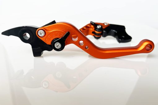 Palancas de Freno y Embrague Cortas RIDE IT para RC125 RC200 RC390 2014 2015 2016 2017 2018 2019 2020 2021, 390 Adventure 2020-2021, Compatible con Duke 125/200/390 2014-2021 - Naranja - Imagen 2