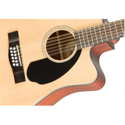 Guitarra Acustica Electrica de 12 Cuerdas Fender, con Garantia de 2 Años, con Pastilla de Guitarra Acustica Fishman con Afinador y Ecualizador, Diapason de Nogal Redondeado, Acabado Natural Brillante, Construccion de Caoba - Imagen 9