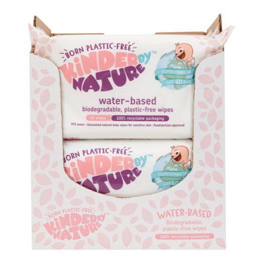 Toallitas para bebe Jackson Reece Kinder by Nature a base de agua - 56 unidades (Caja de 12 paquetes)