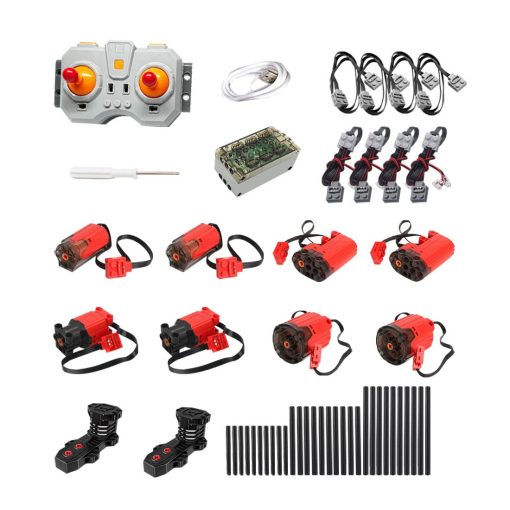 Conjunto de 50 Piezas de Power Functions UOOK MISINI, Incluye Motores XL/L/M/Servo, Control Remoto de Velocidad Ajustable, Caja de Bateria de 6 Canales, Motor de Coche de ladrillos MOC, Compatible con Lego (10-dj-1) - Imagen 3