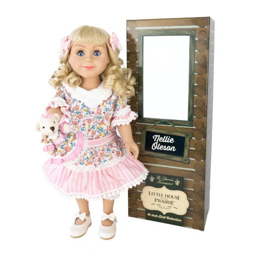 Muñeca Oficialmente Licenciada de Little House on The Prairie Nellie Oleson de The Queen's Treasures, de 18 Pulgadas, con Osito a Juego. Compatible con American Girl