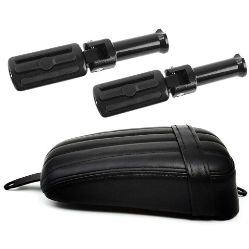 Asiento trasero del pasajero WOWTK con kit de reposapies para el pasajero apto para Harley Softail 2018-2024 Street Bob FXBB 18-later FXBB, modelos FXST y FXBBS a partir de '21